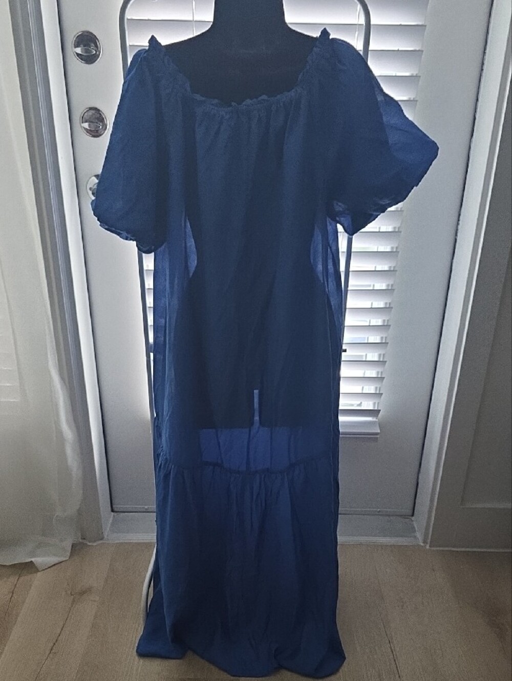 H&M Royal Blue Drawstring-Detail Maxi Dress - Picture 8 of 10